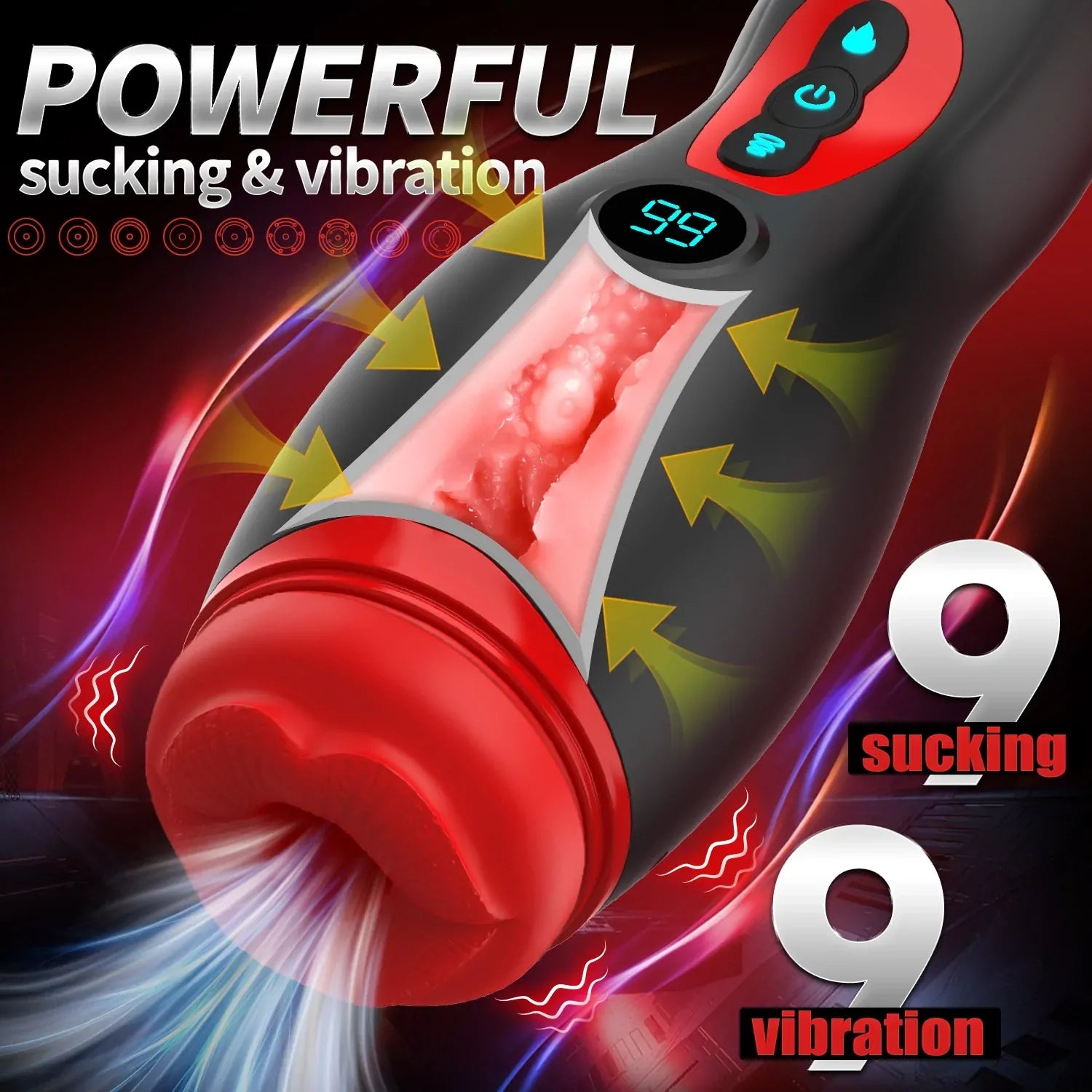 XS1: Male Masturbator with Suction, Vibration, Heat & Phone Holder