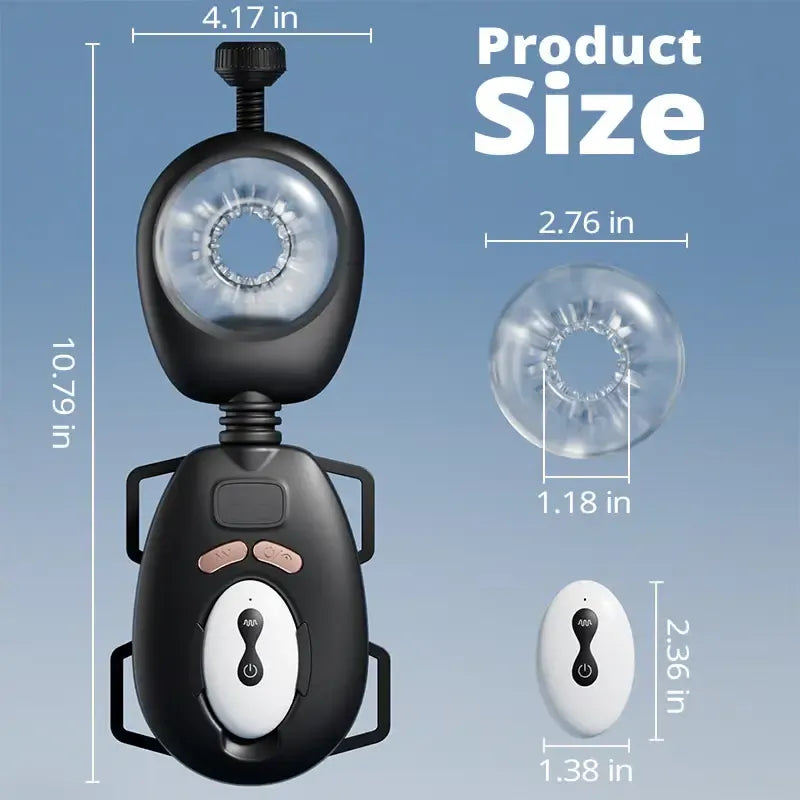 XT11: Male Masturbator with Wearable Strap, Remote Control & 9 Vibes