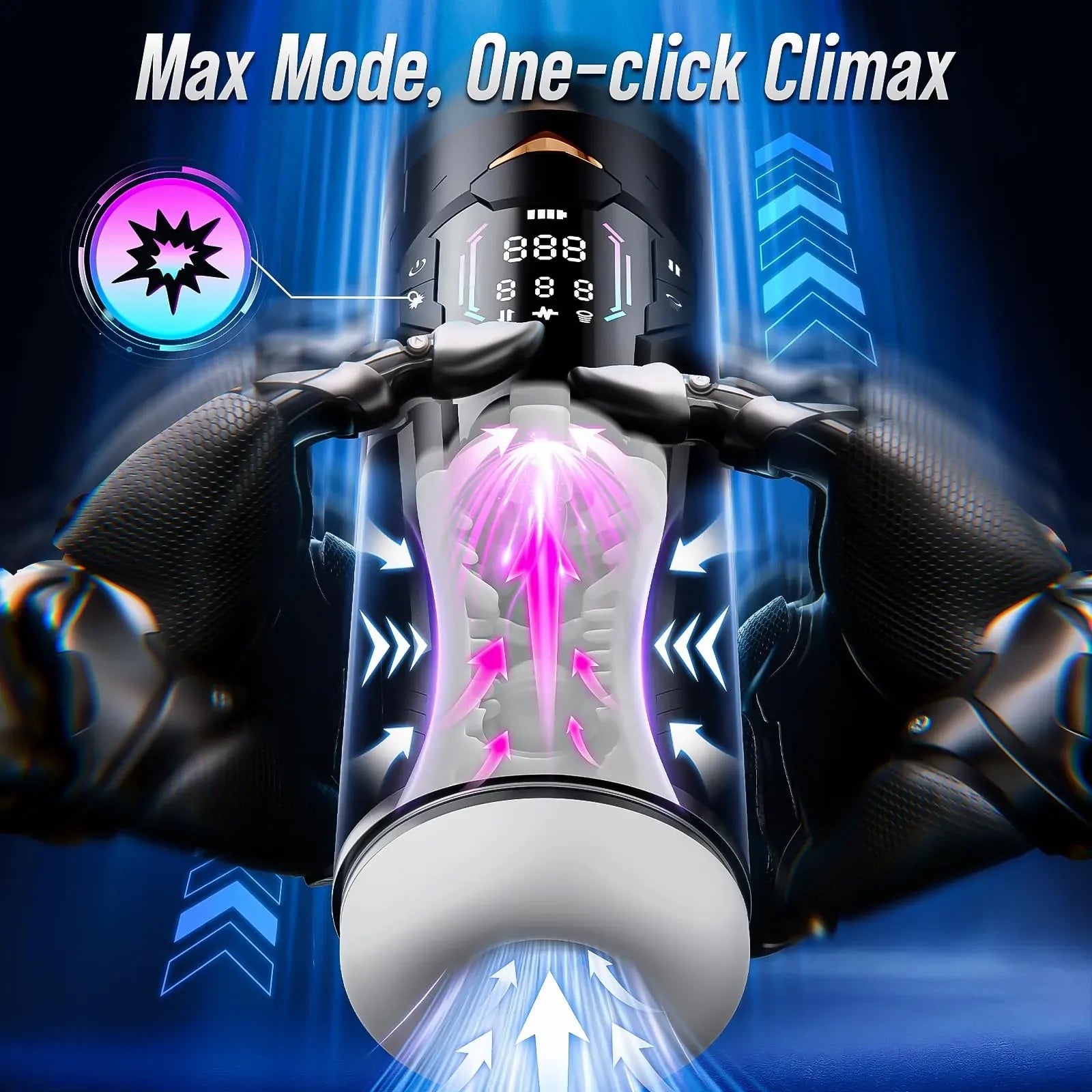 XT4: Male Masturbator with Squeeze-Suction, App Control & Hands-Free Mount