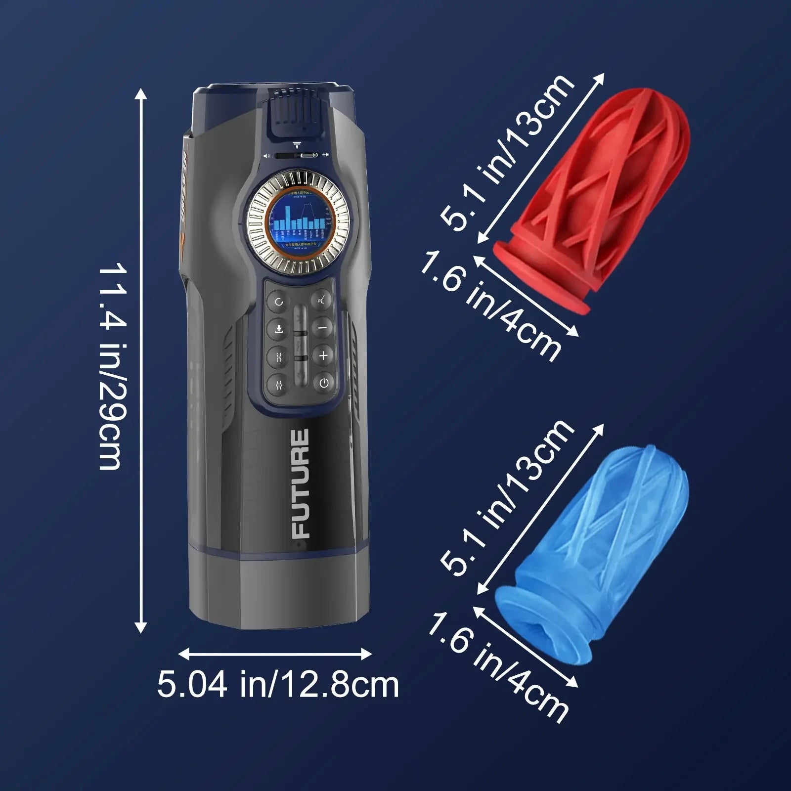 XT7: Male Masturbator with Airbag Massage, Heated Base & Dual Sleeves