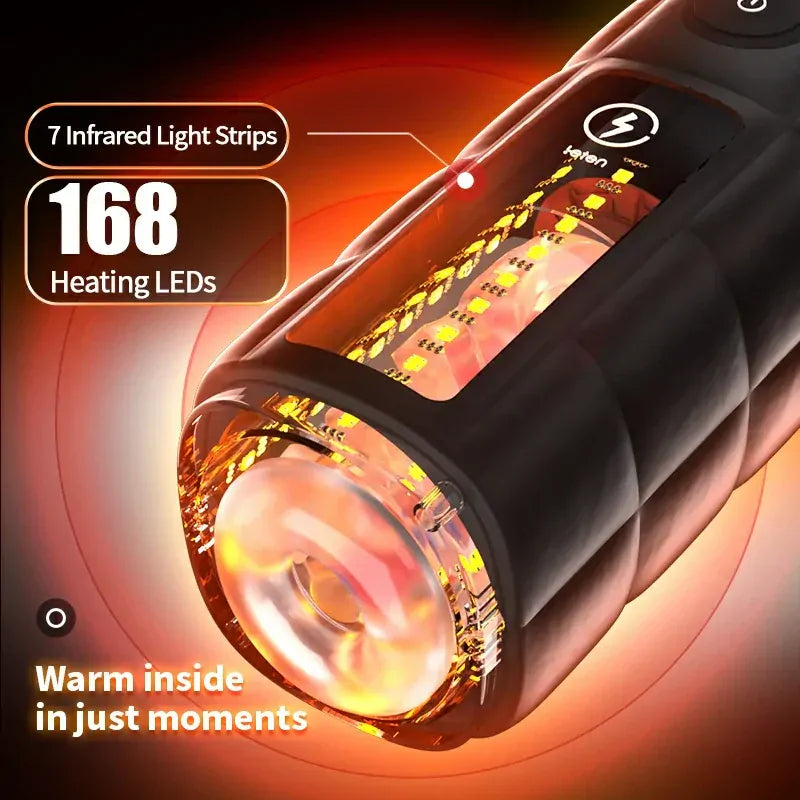XT8 Pro: Male Stroker with 360° Heating, 550 SPM Thrusting & Vibration
