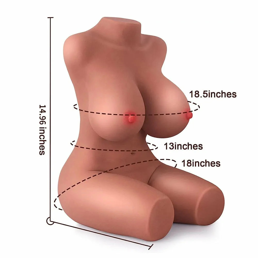 Alina: 3.1 kg Tan Mini Sex Doll with Flexible 3-in-1 Curves