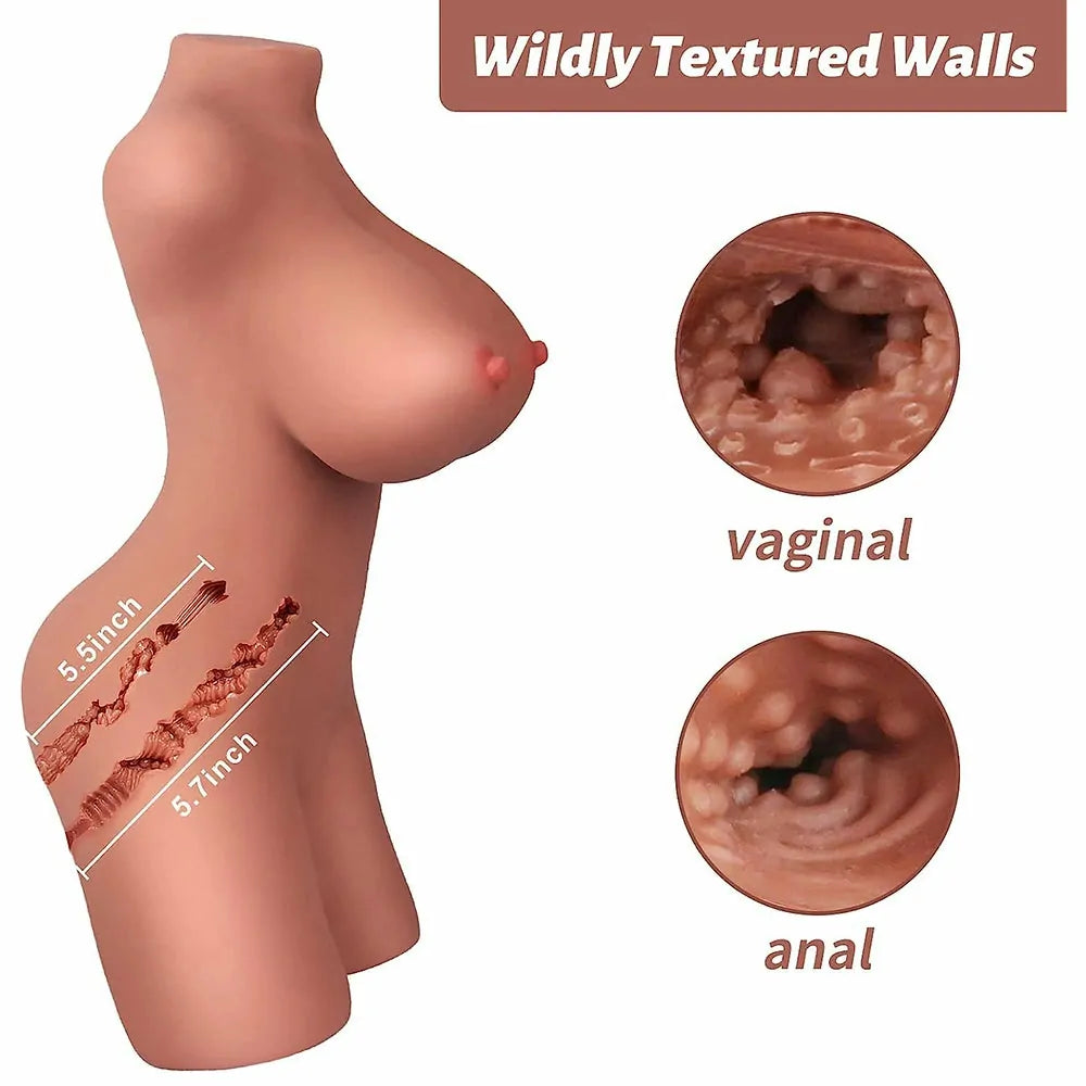 Alina: 3.1 kg Tan Mini Sex Doll with Flexible 3-in-1 Curves