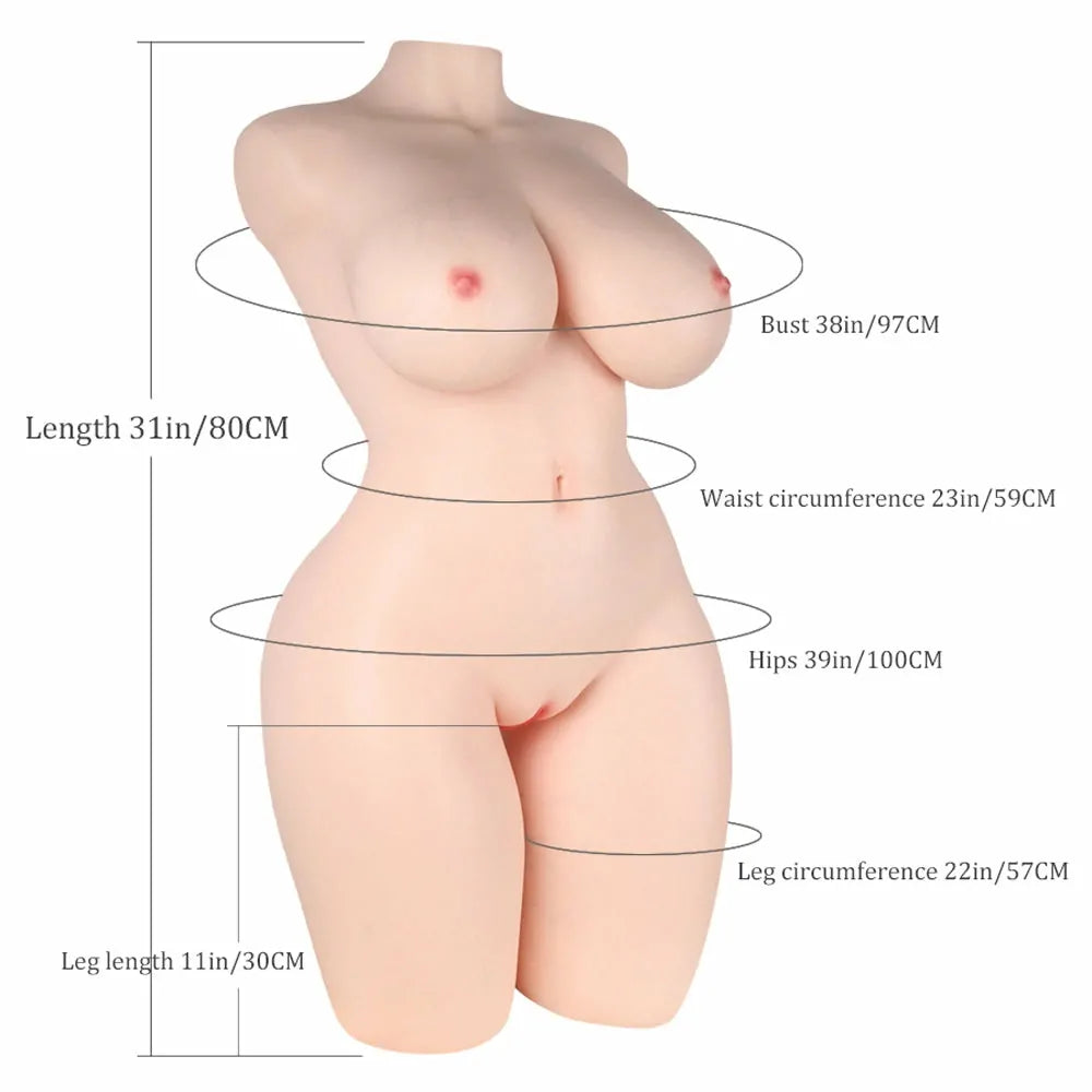 Madison: 31 kg Heavyweight Hourglass Torso with Huge Gel Breasts