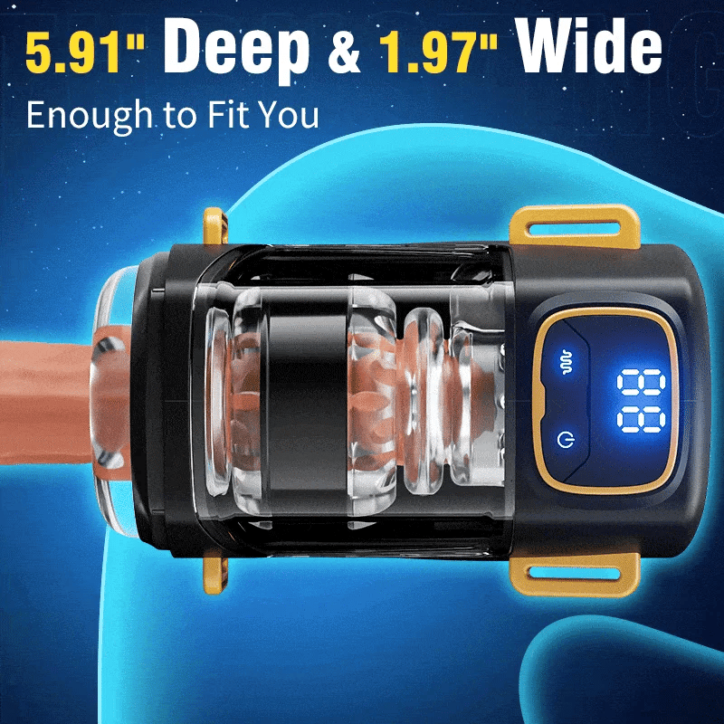 XT2: Wearable Stroker with Hands-Free Strap, Thrusting & Vibration
