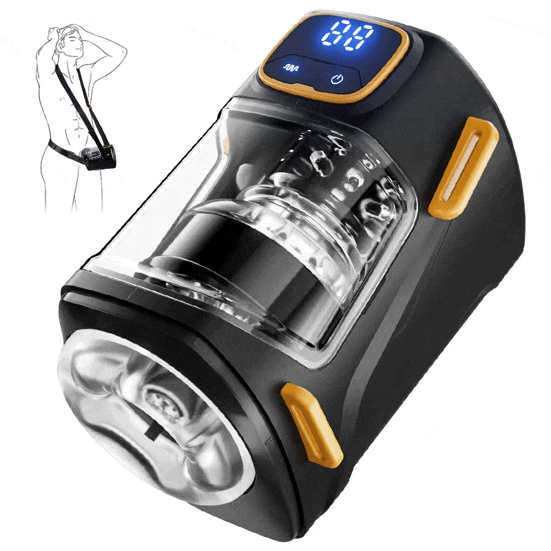 XT2: Wearable Stroker with Hands-Free Strap, Thrusting & Vibration