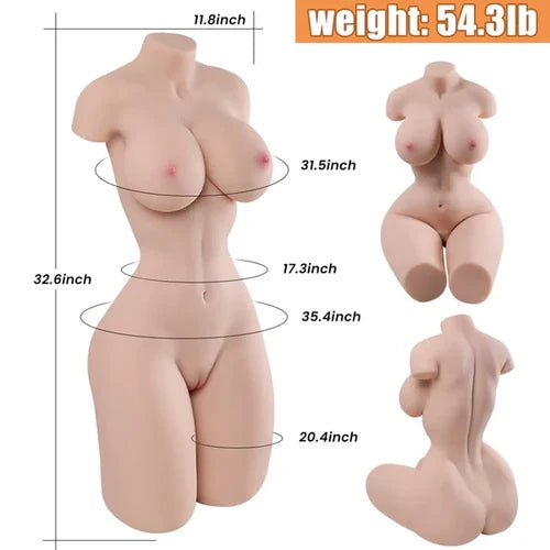 Caroline: 24.6 kg BBW TPE Torso with Huge Breasts & Dual Tunnels