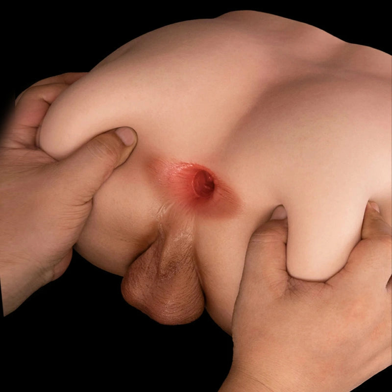 Oliver: 6.2kg Silicone Gay Male Ass with Testicles & 17.3cm Deep Anal Tunnel
