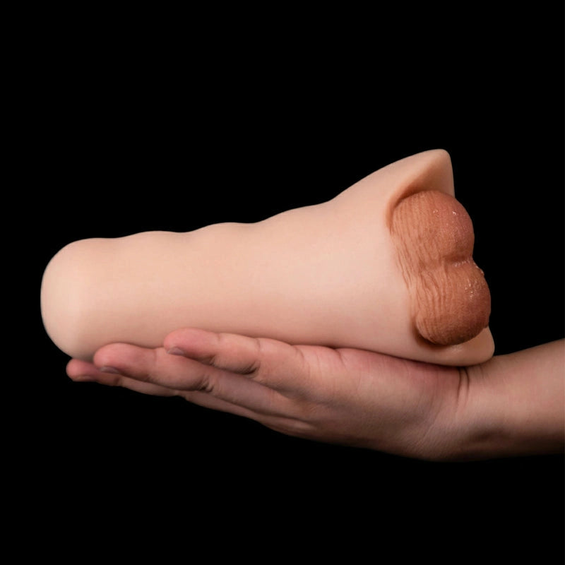 Jack: 1.0kg Silicone Gay Anal Stroker with Realistic Testicles & 17.2cm Deep Channel
